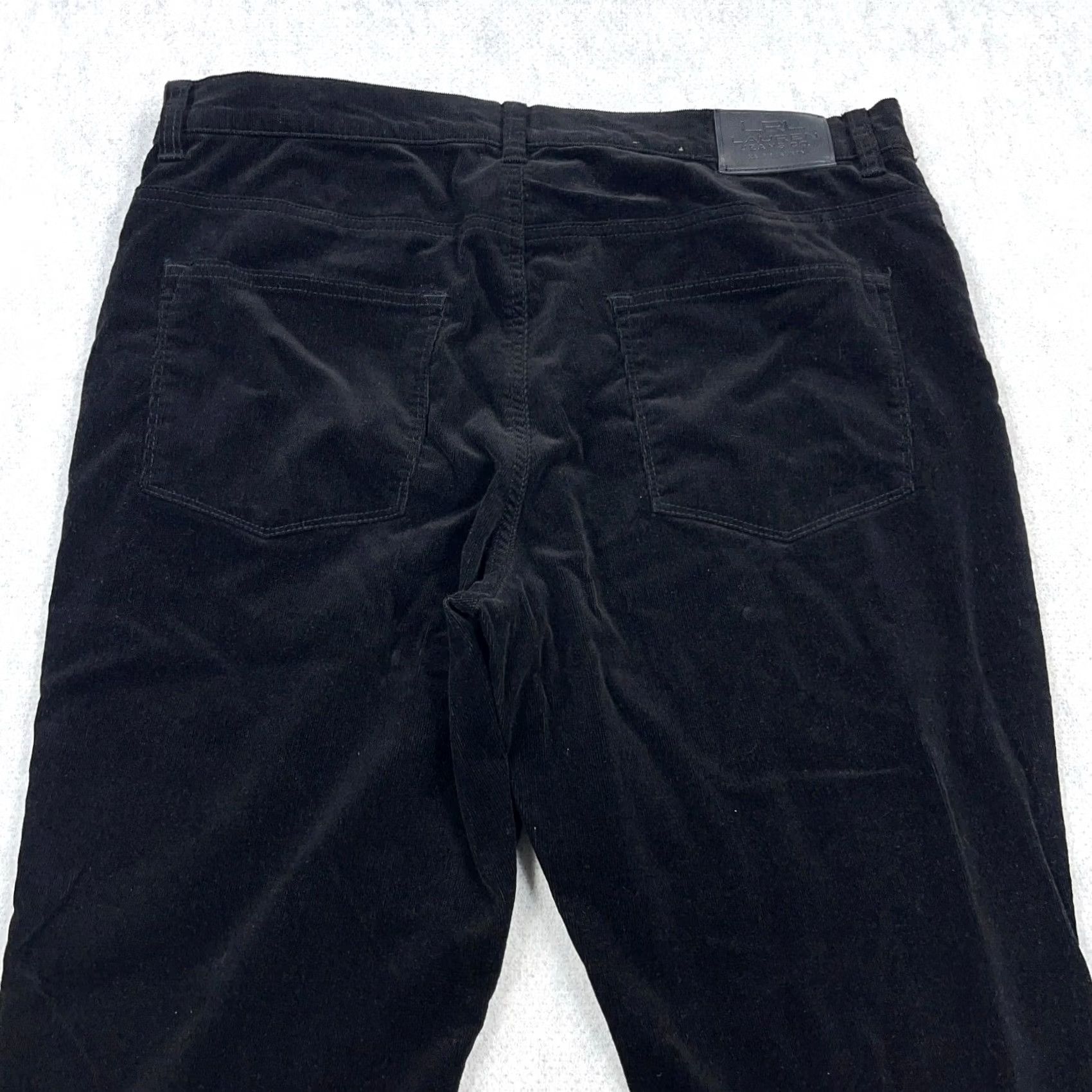 Ralph Lauren VINTAGE Lauren Ralph Lauren Pants Women 14 Black Corduroy Classic Boot Cut LRL Ladies Size 36" / US 14 / IT 50 - 3 Thumbnail