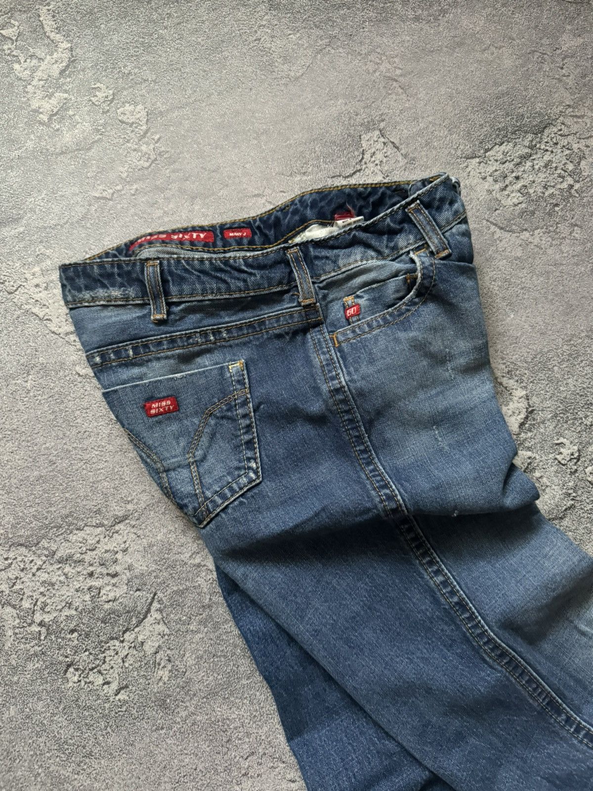 Miss Sixty × Vintage Miss sixty 29 Mary J Wmns Jean pant trouser chino distressed Size 29" - 19 Thumbnail