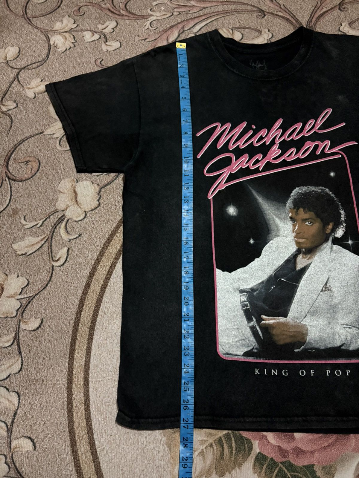 Band Tees × Michael Jackson Michael Jackson KING OF POP Faded Color T-Shirt Size US L / EU 52-54 / 3 - 7 Thumbnail