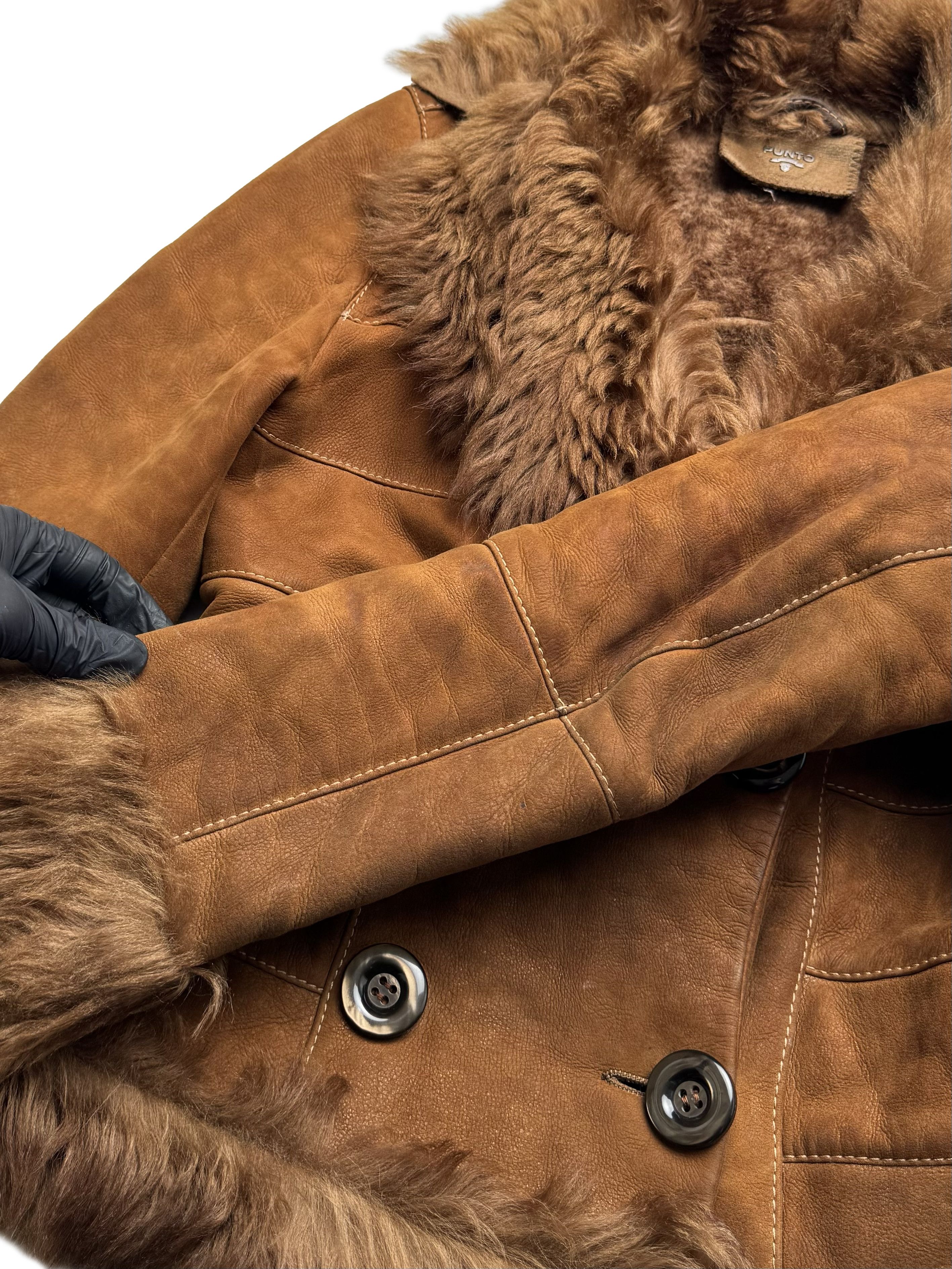 Vintage Vintage Real Shearling Cropped Jacket Size S / US 4 / IT 40 - 7 Thumbnail