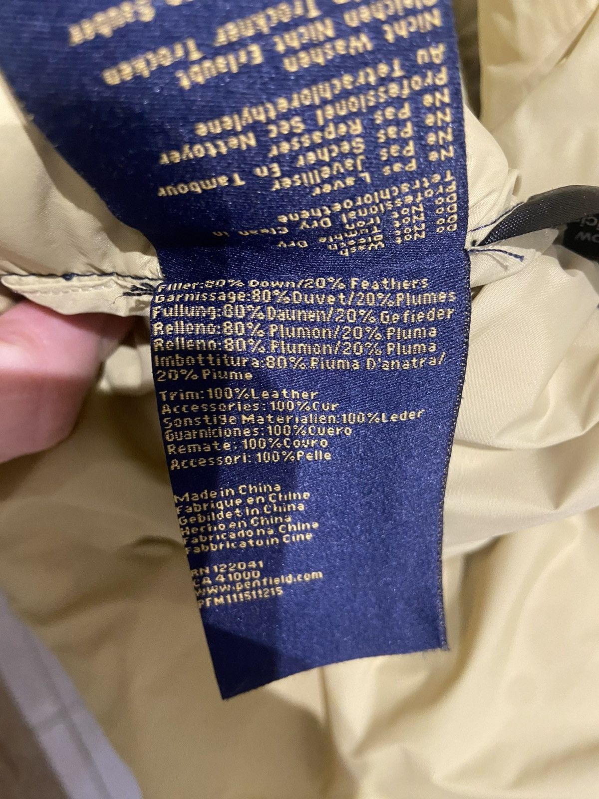 Penfield Penfield Western down puffer jacket with leather yoke. Size US XXL / EU 58 / 5 - 8 Thumbnail