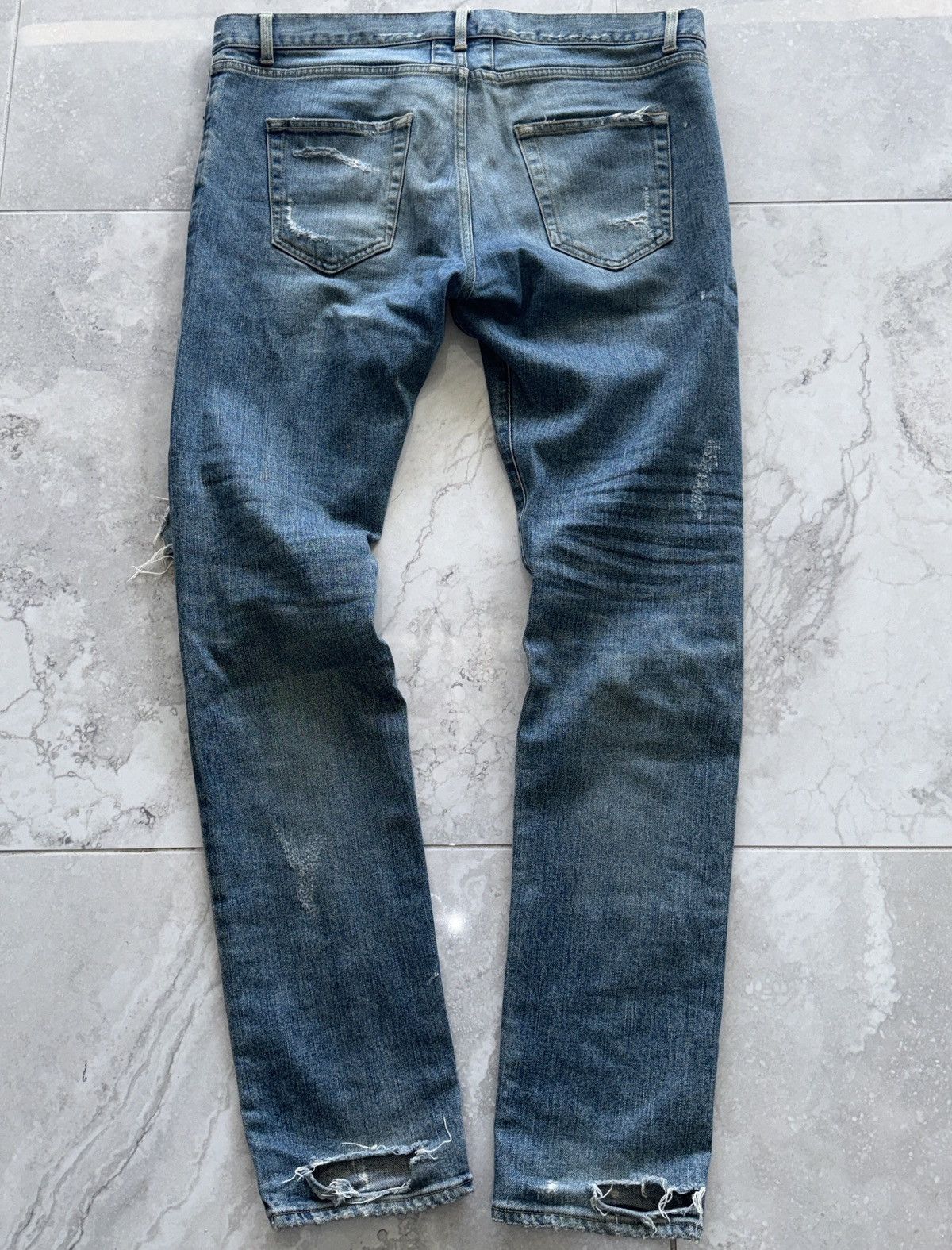 Saint Laurent Paris Timeless Distressed Denim 34 36 (2015 Hedi Slimane Era) Size US 34 / EU 50 - 10 Thumbnail