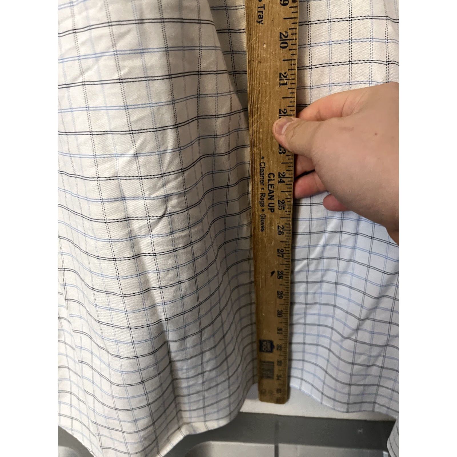 Lands' End Lands' End Flannel Shirt Women's 2XL White Plaid Cotton Button Up Size XXL / US 16-18 / IT 52-54 - 4 Thumbnail