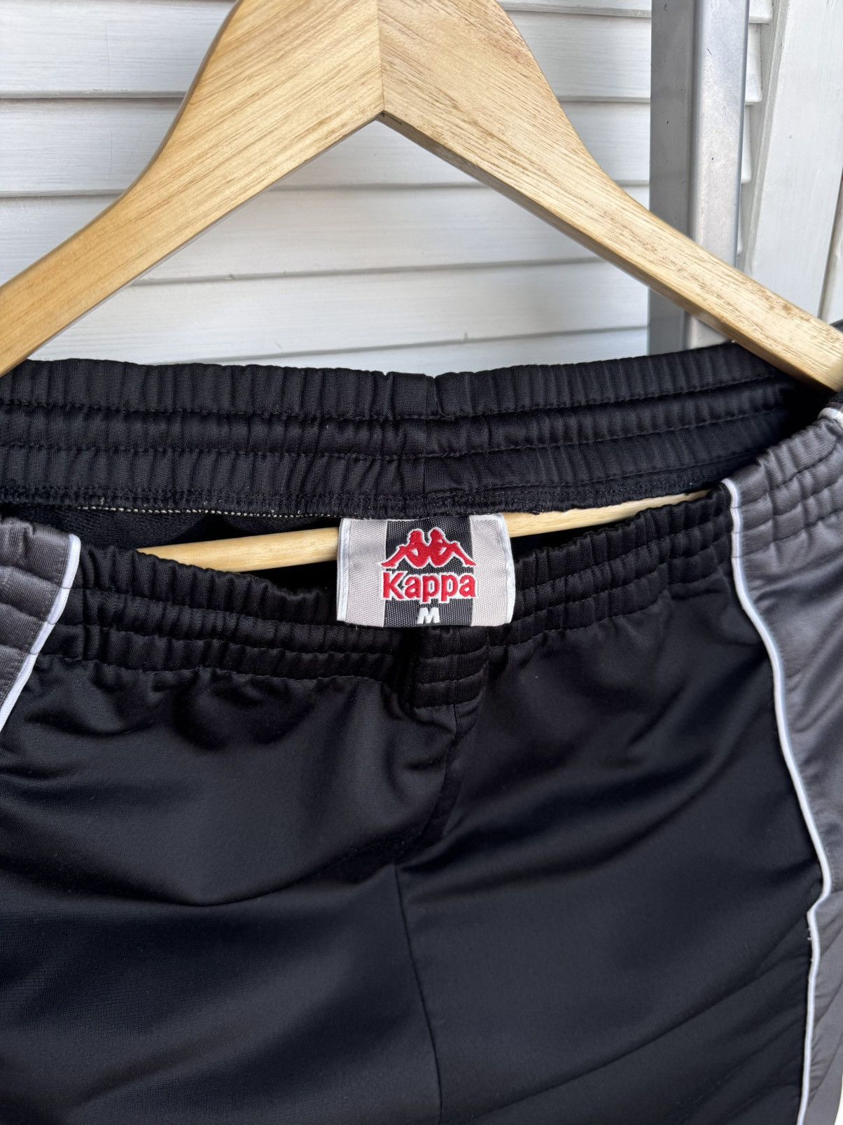 Kappa Kappa Banda Track Pants Logo Tape Joggers Monogram Black Y2K Size US 32 / EU 48 - 11 Thumbnail