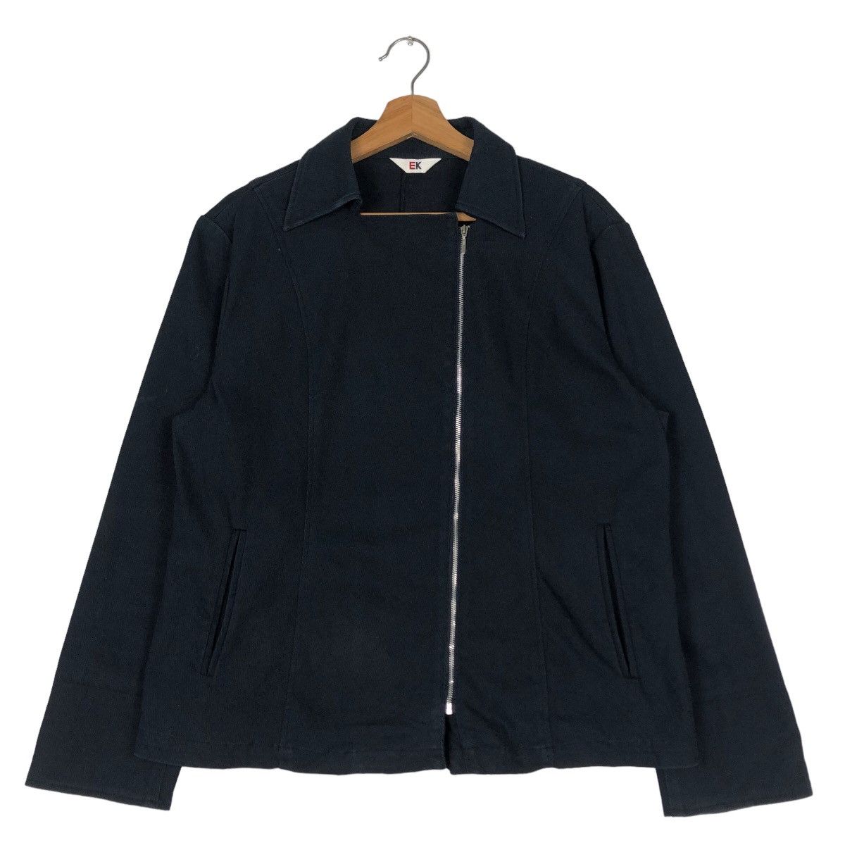 Issey Miyake 🔥Cropped Biker Jacket EK Japan Asymmetrical Zipper Size US M / EU 48-50 / 2 - 1 Thumbnail