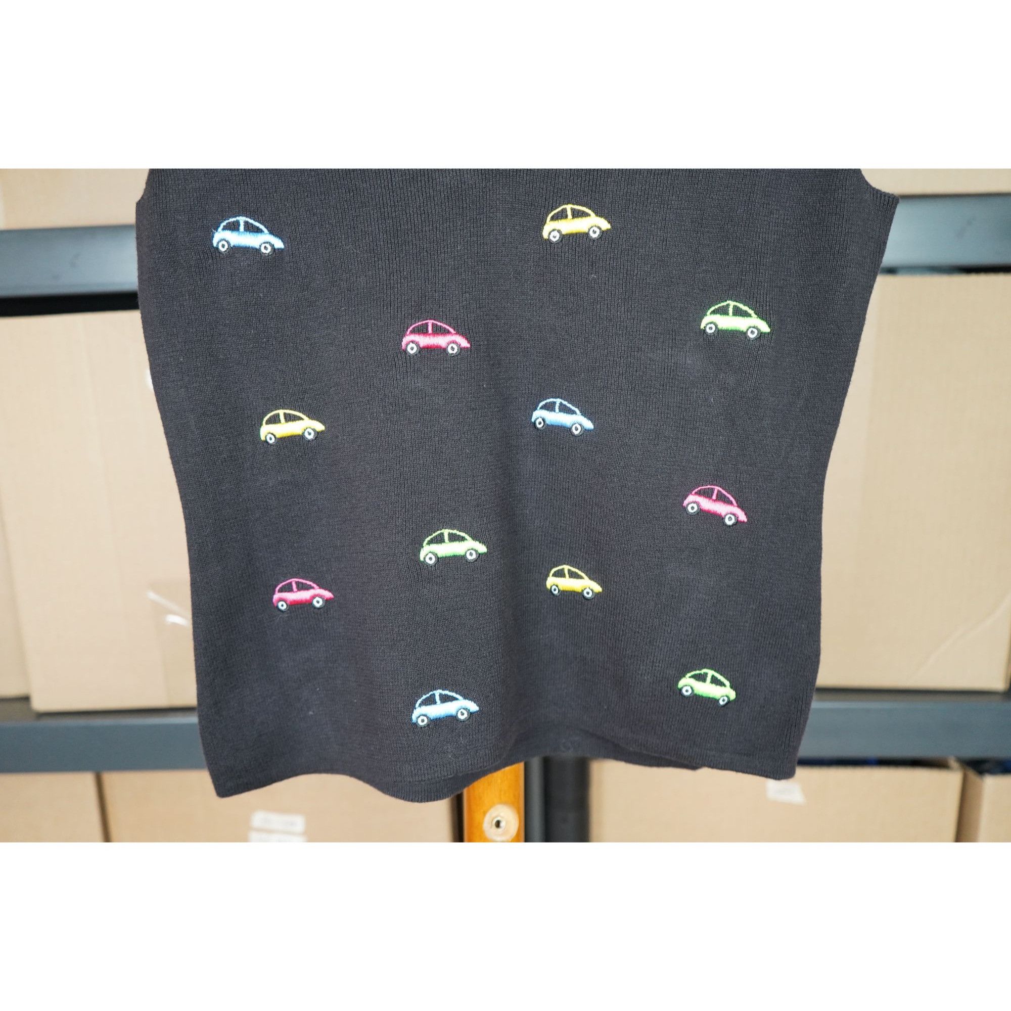 Vintage 90s Eagle's Eye Black Knit Vneck Tshirt Women's S #400 Size S / US 4 / IT 40 - 4 Thumbnail
