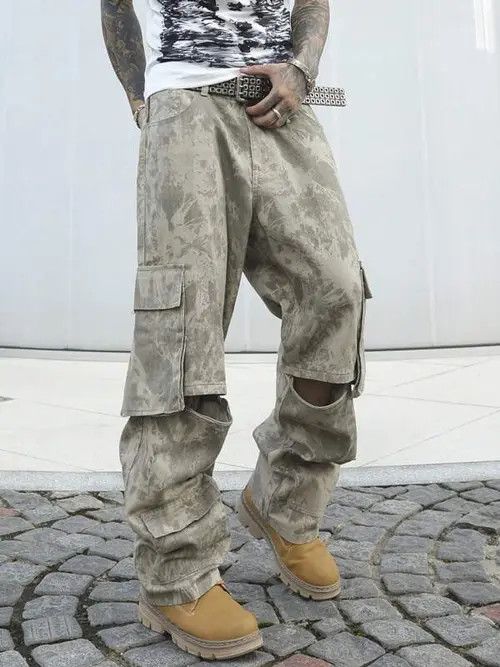 Designer × Japanese Brand × Vintage washed faded cleanfit yuppie bootcut cargo pants Size US 38 / EU 54 - 4 Thumbnail
