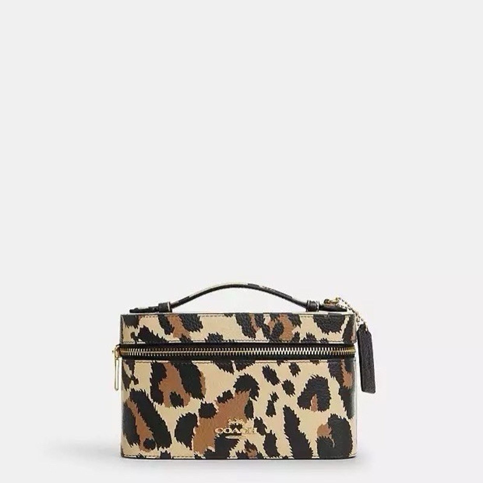 Coach NWT COACH Cosmetic Case Leopard Print CCF43 Gold/Leopard Size ONE SIZE - 6 Thumbnail