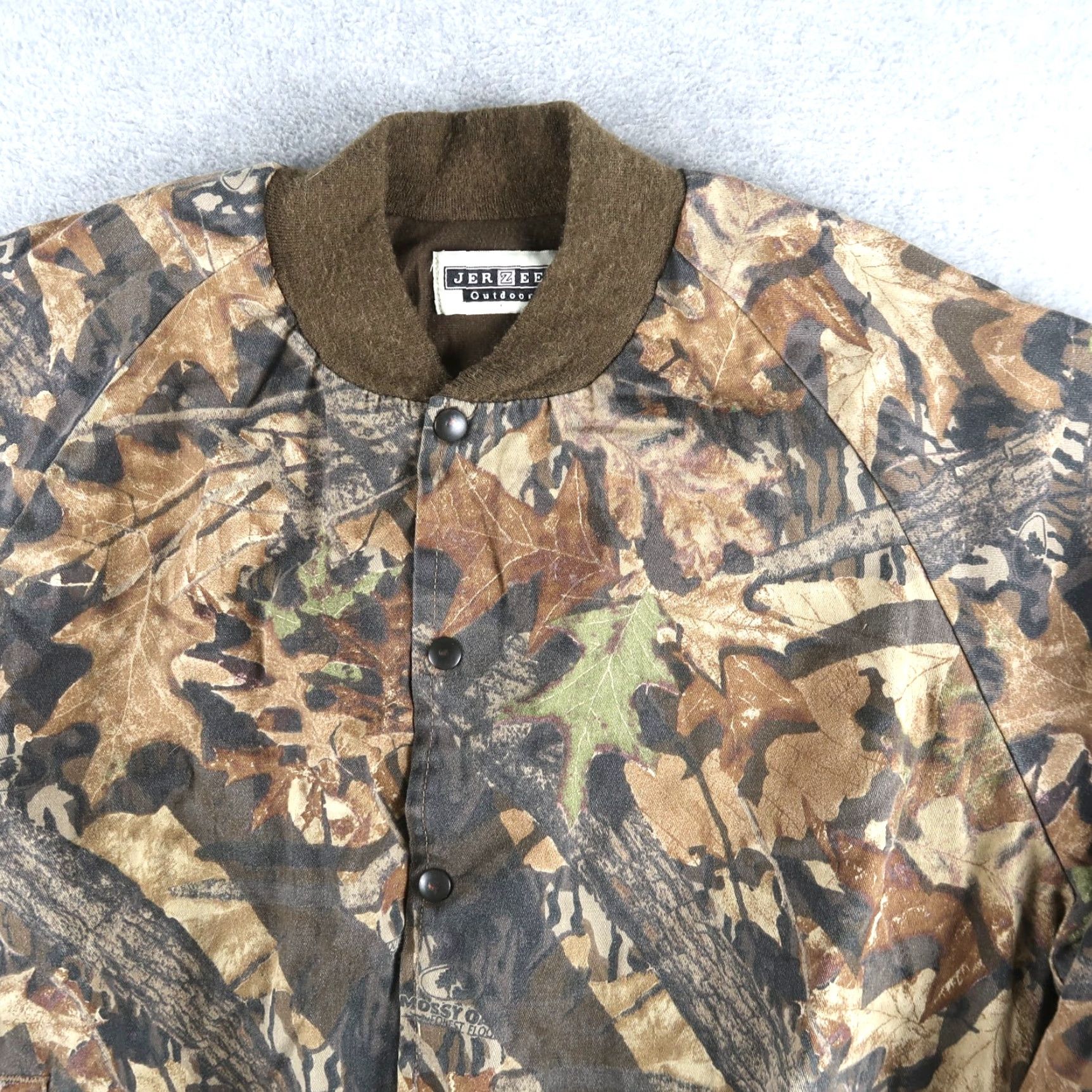 Jerzees VINTAGE Jerzees Bomber Jacket 2XL Mossy Oak Floor Camouflage Lined Snap Outdoors Mens Jacket Size US XXL / EU 58 / 5 - 3 Thumbnail