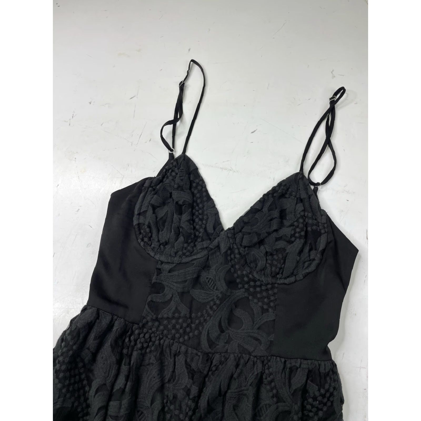 Zimmermann Zimmermann Romper One-Piece Cotton Knit Crochet Lace Sheer Black S Women Adult Small Size 28" / US 6 / IT 42 - 3 Thumbnail