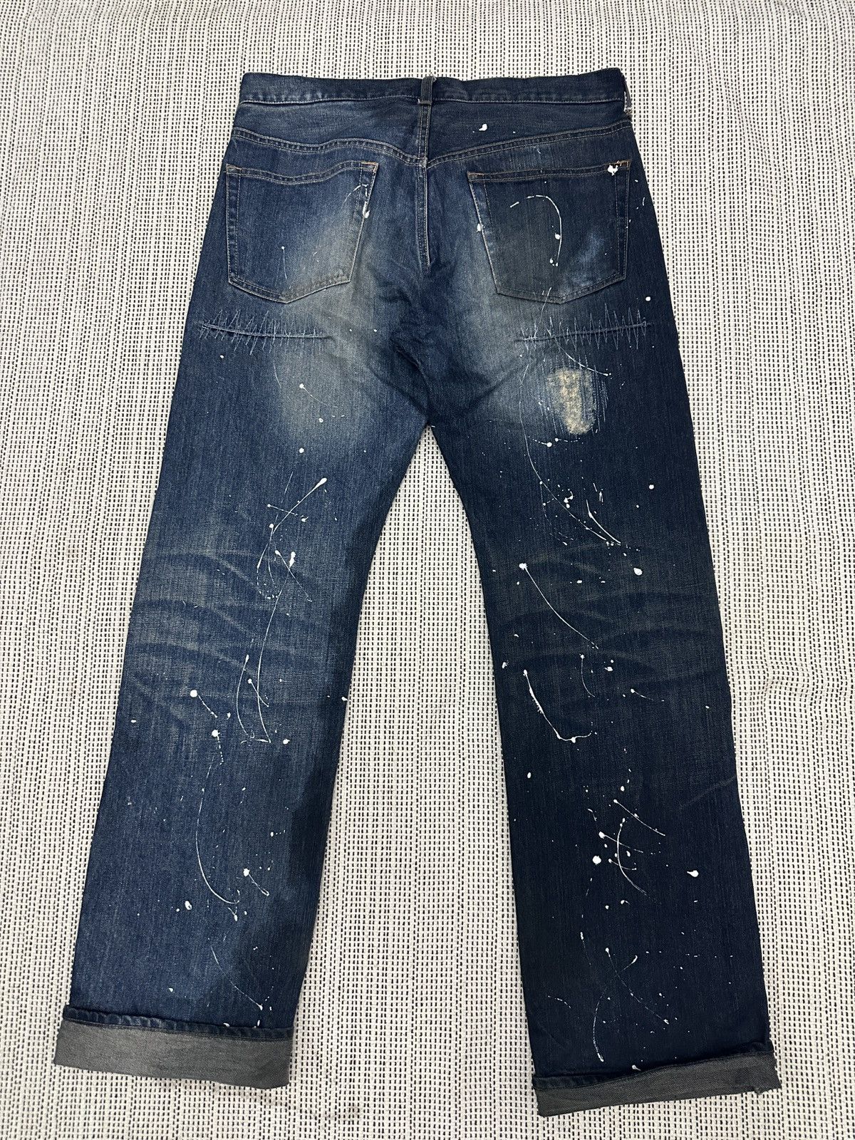 Takeo Kikuchi 🔥🔥🔥SICK ART SPLATTER TAKEO KIKUCHI🇯🇵DENIM PANTS Size US 32 / EU 48 - 5 Thumbnail