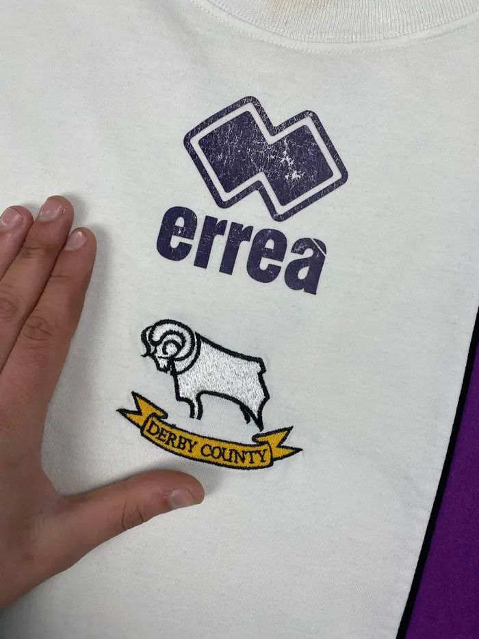 Errea Vintage Errea Derby County Training T Shirt 2001 2003 Socer Size US XXL / EU 58 / 5 - 3 Thumbnail