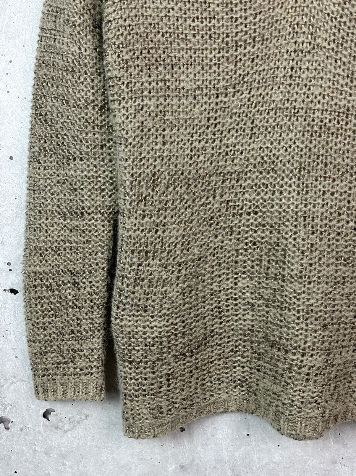 Reiss Reiss Woll Knit Beige-Gold V-neck Long Sleece Women’s Jumper Size M / US 6-8 / IT 42-44 - 5 Thumbnail
