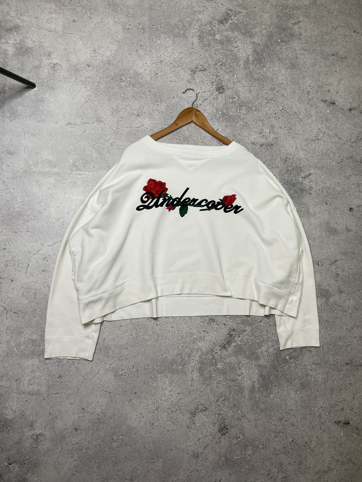 Japanese Brand × Undercover Undercover Japan Graphic Print Crop Top Sweatshirt AW17 Size L / US 10 / IT 46 - 1 Thumbnail