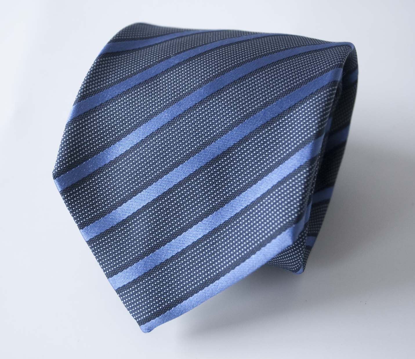 Altea Altea Milano Tie 100% Silk Made in Italy Blue / Gray Size ONE SIZE - 1 Thumbnail