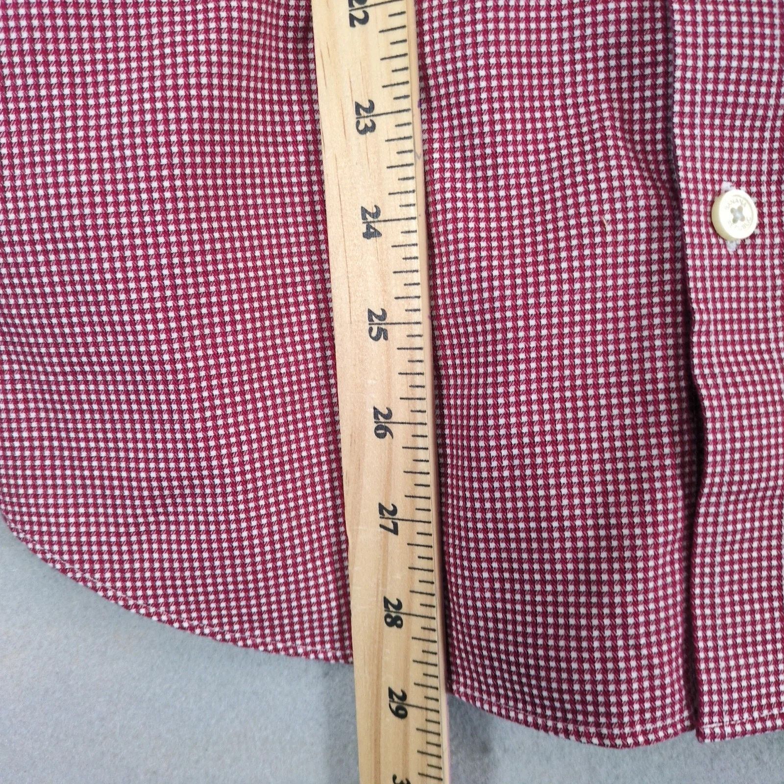 Banana Republic Banana Republic Red Check Mens Dress Shirt M 33-34 15.5 Neck Size US M / EU 48-50 / 2 - 9 Thumbnail