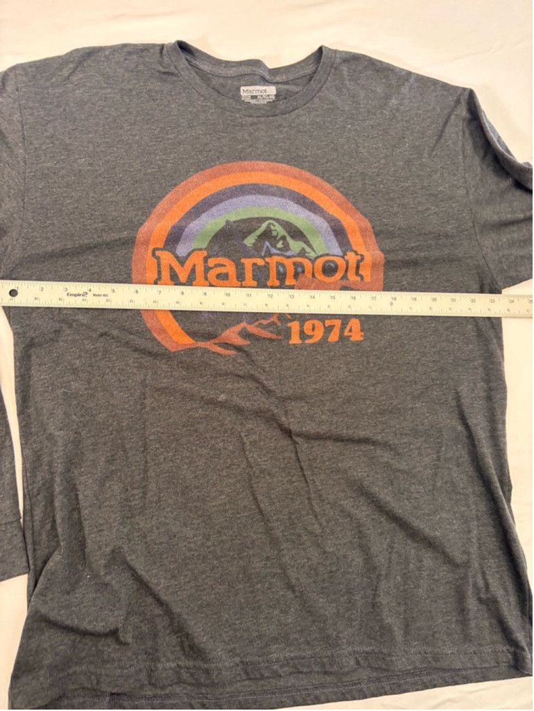 Marmot Men's Marmot Long Sleeve T-Shirt XL Gray Graphic Tee Size US XL / EU 56 / 4 - 2 Thumbnail