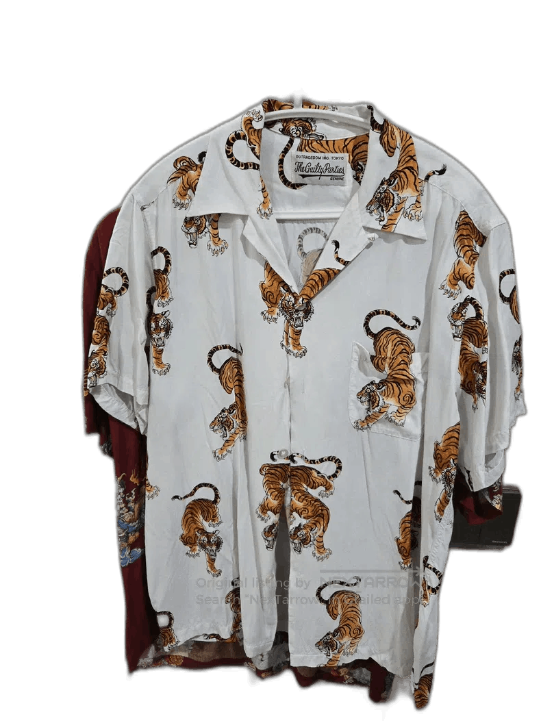 Wacko Maria Tiger Print Silk Shirt