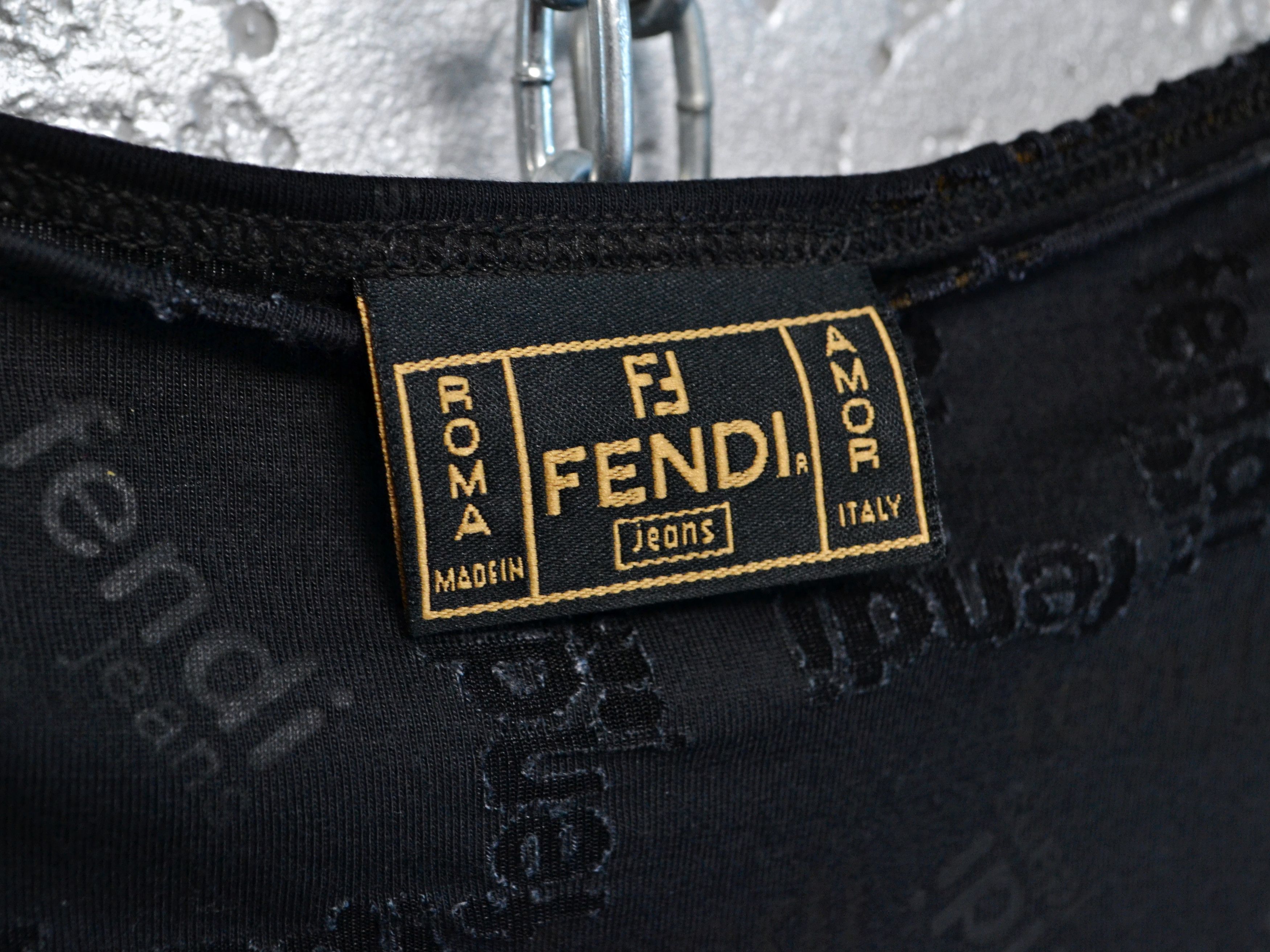 Fendi FENDI Jeans Women’s Long Sleeve Blouse Black Y2K Size S / US 4 / IT 40 - 6 Thumbnail