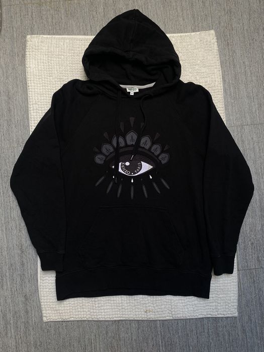 Kenzo Kenzo Paris Eye Collection M Hoodie Embroidered Logo y2k