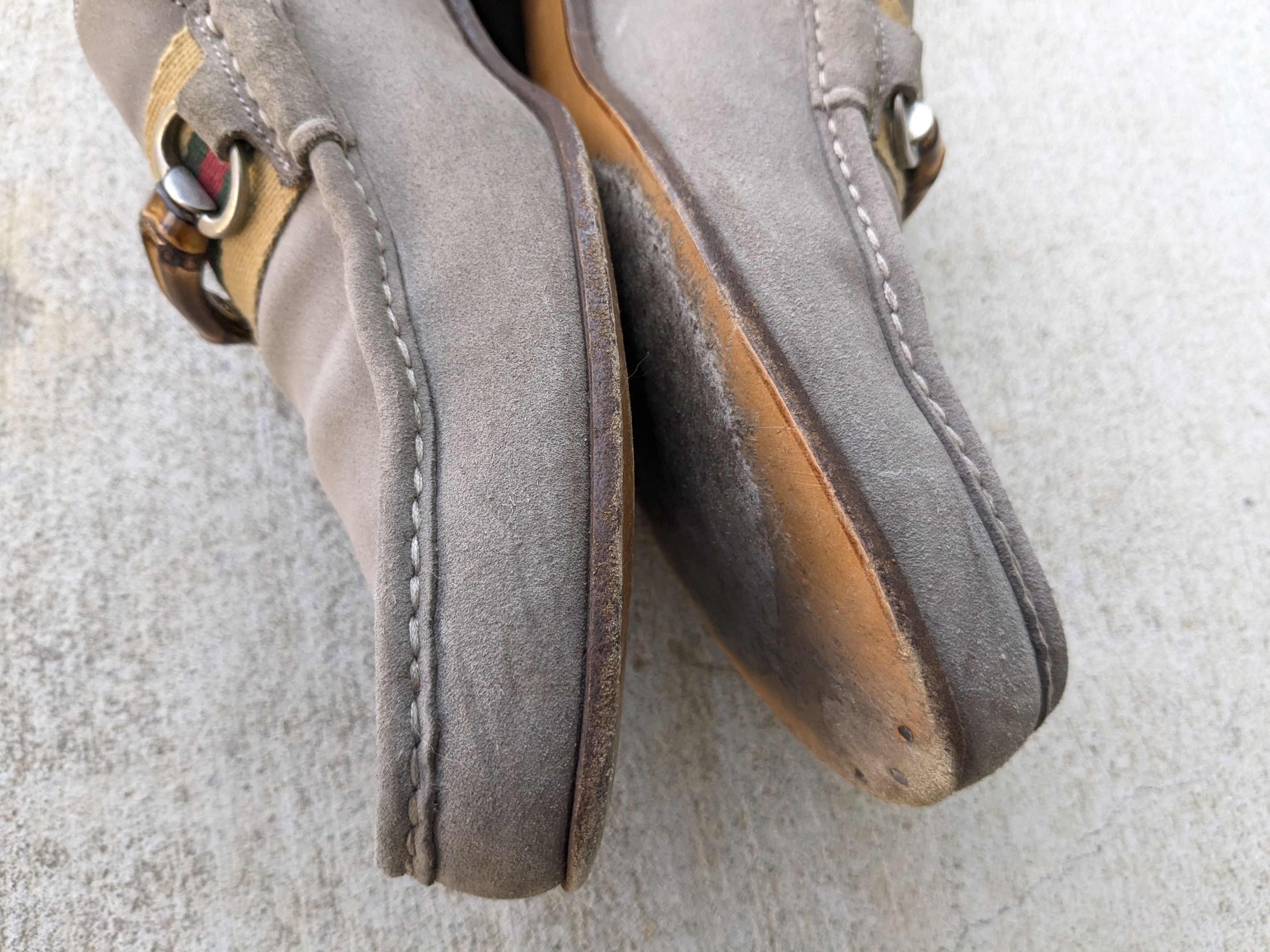 Gucci × Tom Ford Gucci Horsebit Loafers Gray Suede 8.5 Leather Italy Slip On Size US 8.5 / EU 41-42 - 11 Thumbnail
