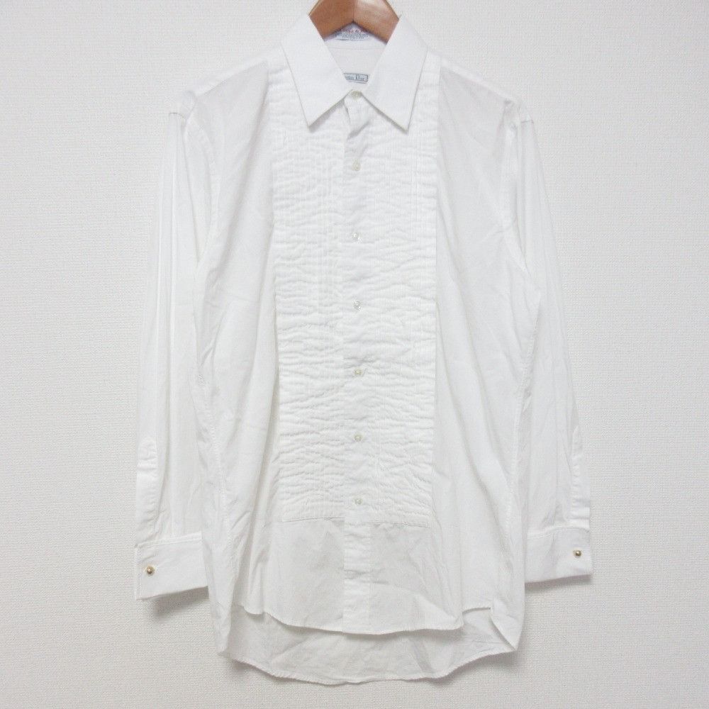 Dior Dior Christian Dior Pintuck Cuff Shirt Cotton Dress Shirt DUTY FREE for USA Size ONE SIZE - 1 Thumbnail