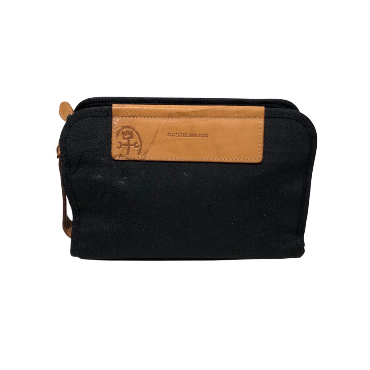 Jean Charles De Castelbajac 📌Rich Black Vintage Pouch Bag Leather Hand Castelbajac Size ONE SIZE - 1 Thumbnail