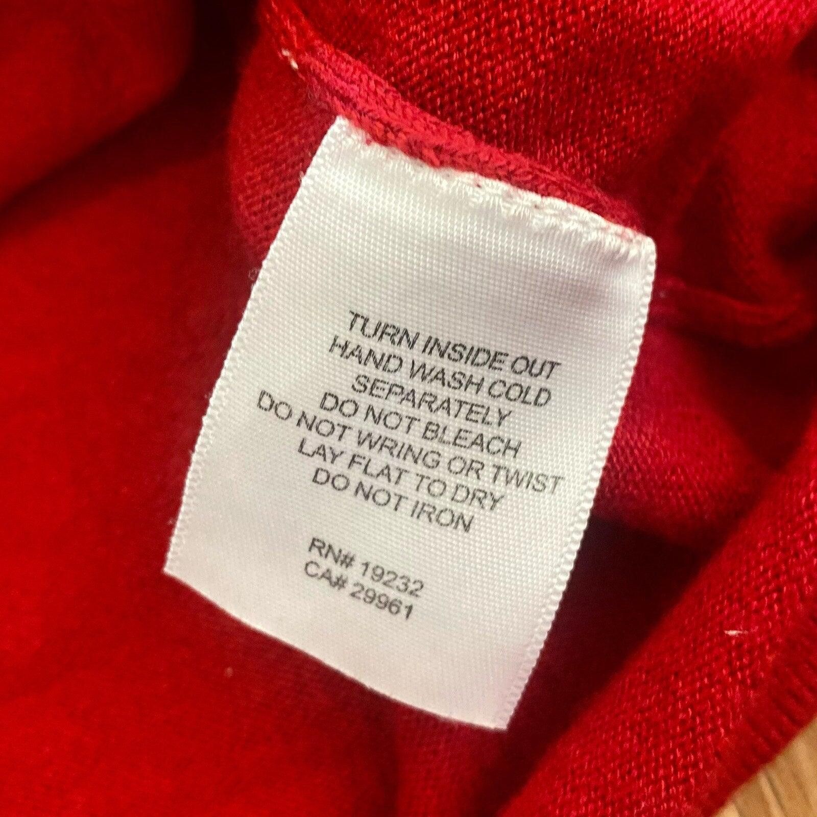 Other Alfred Dunner Red Diamond Beaded Blouse Top Womens Large Size L / US 10 / IT 46 - 10 Thumbnail