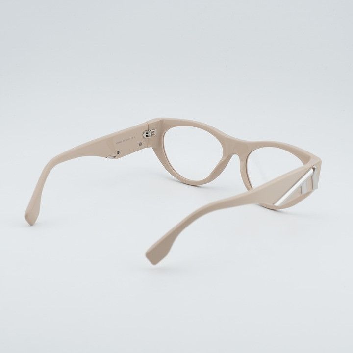 Fendi Fendi FE50092I 057 Eyeglasses Shiny Brown 52mm Cat Eye Frame Size ONE SIZE - 7 Thumbnail