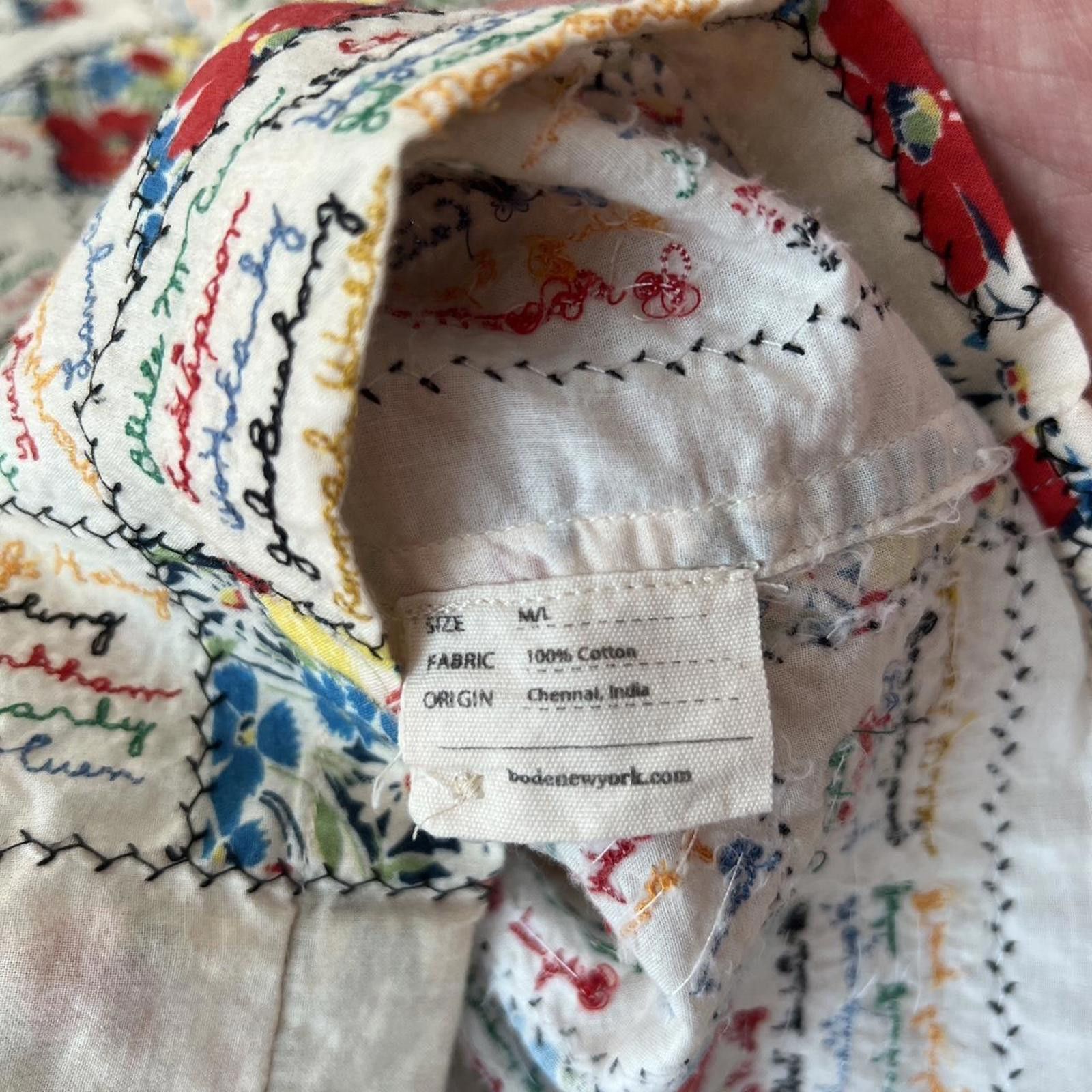 Other Bode Embroidered Patchwork Shirt Size US M / EU 48-50 / 2 - 5 Thumbnail