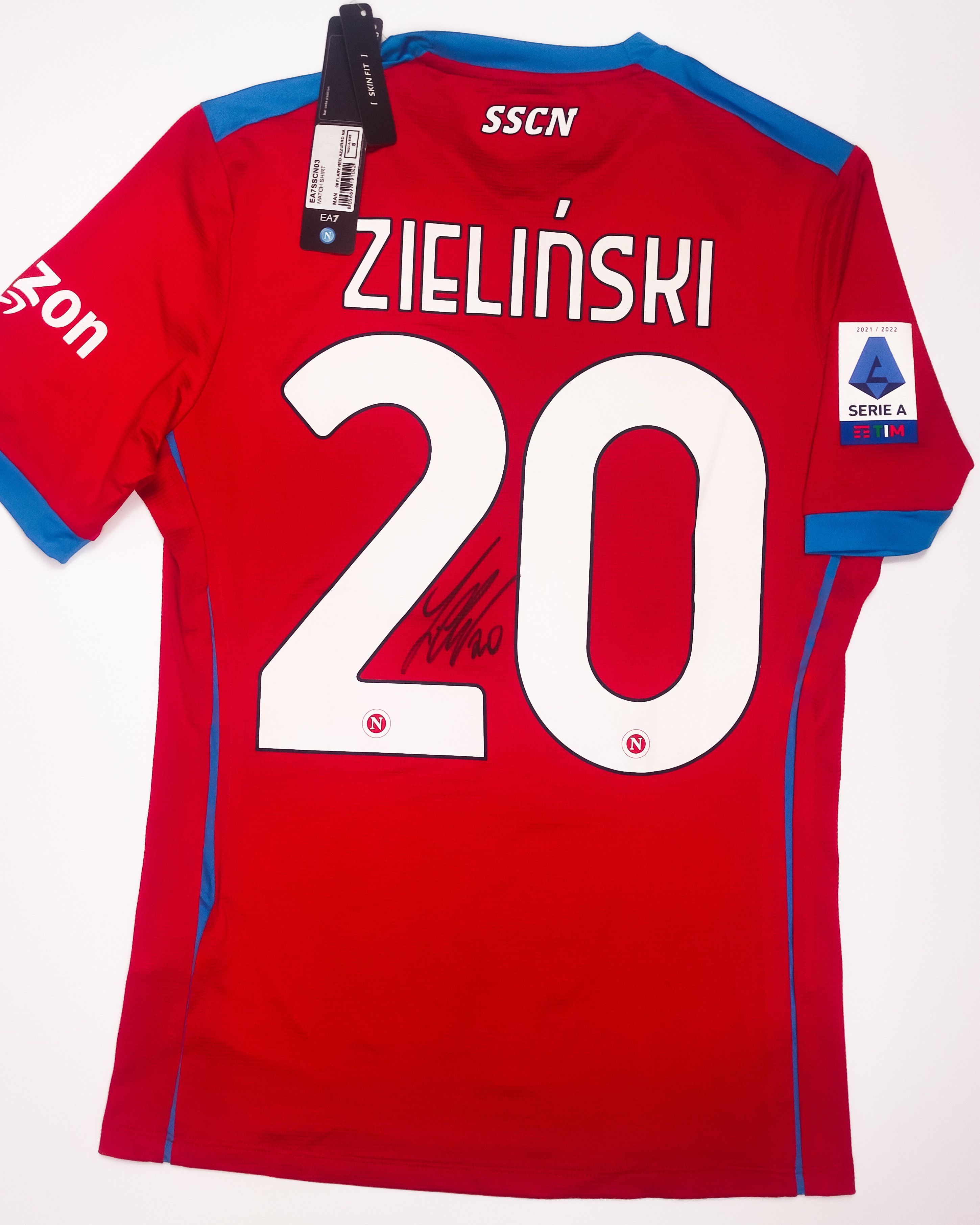 Emporio Armani BNWT Zieliński #20 SSC Napoli 2020 2021 Shirt Signed Size US S / EU 44-46 / 1 - 1 Thumbnail