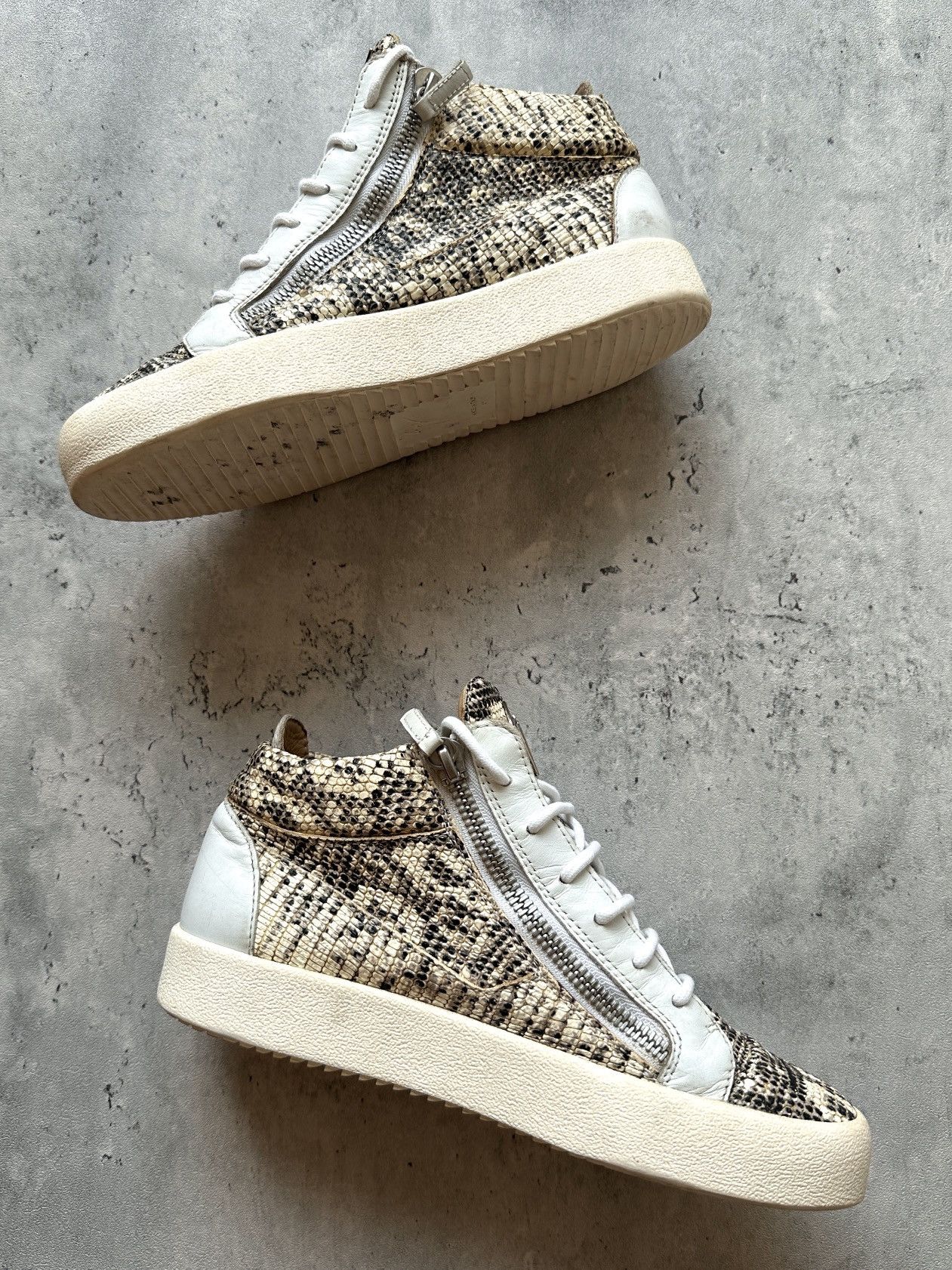 Giuseppe Zanotti KRISS PYTHON HIGH TOP SNEAKERS Size US 8 / EU 41 - 10 Thumbnail