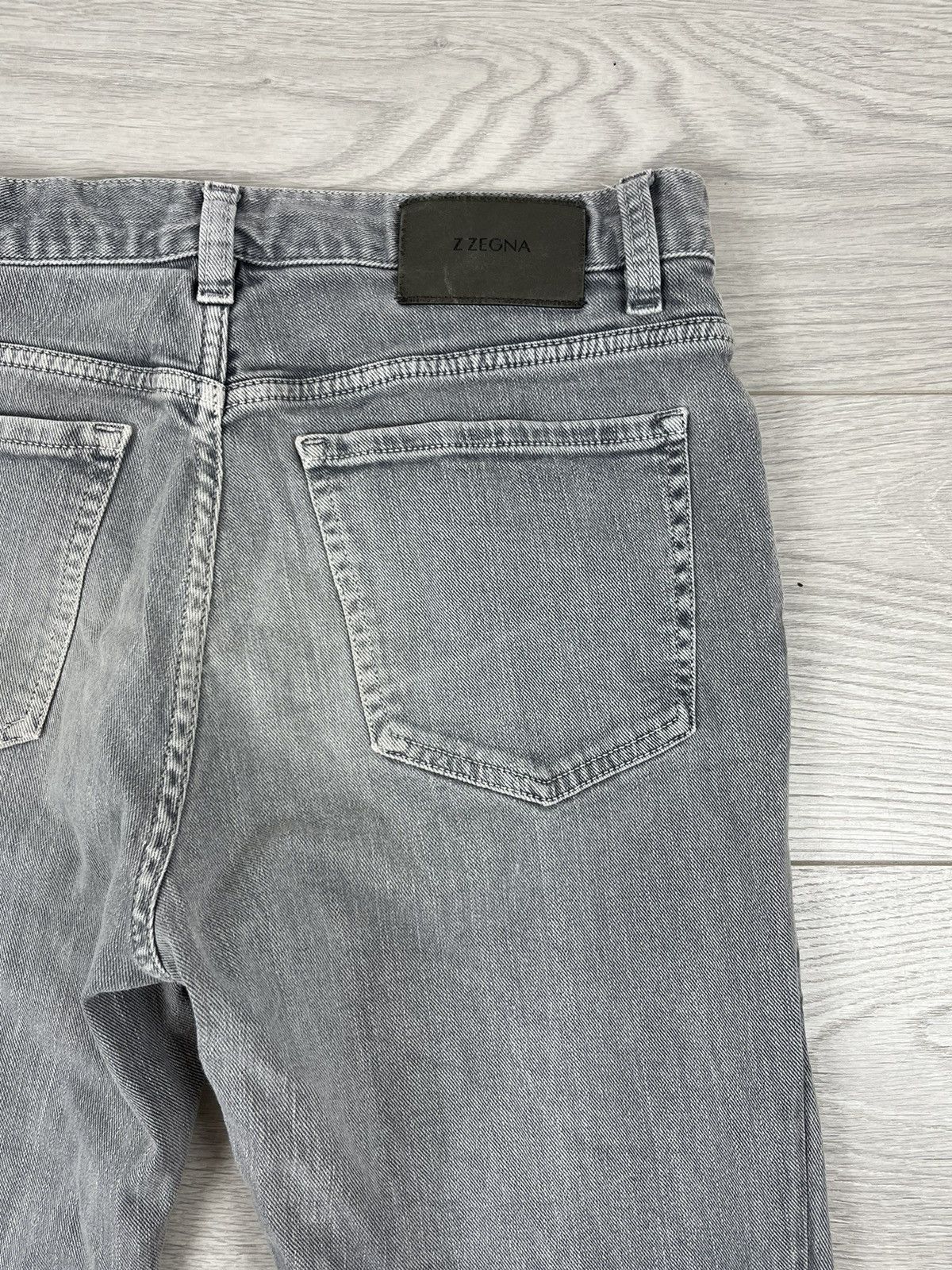 Z Zegna Z Zegna Luxury Grey Washed Denim Slim Pants 30 size Size US 30 / EU 46 - 14 Thumbnail