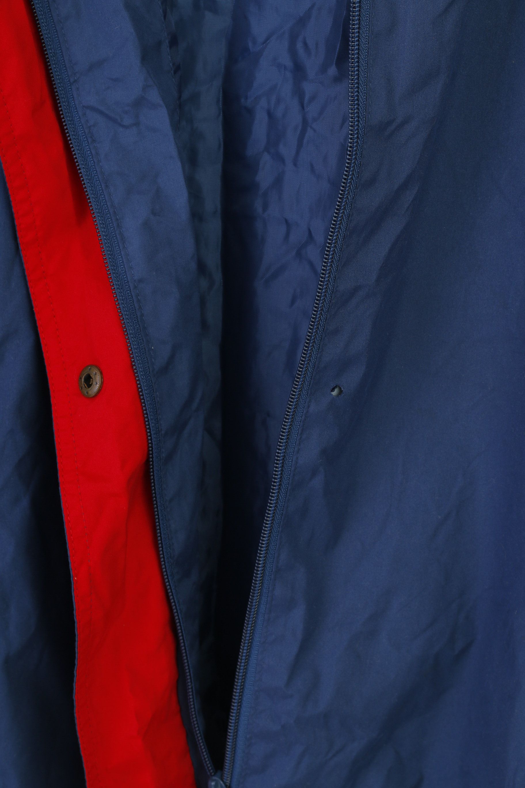 Vintage Sherpa Women 42 L Jacket Navy Full Zipper Hood Pockets 10718 Size M / US 6-8 / IT 42-44 - 5 Thumbnail