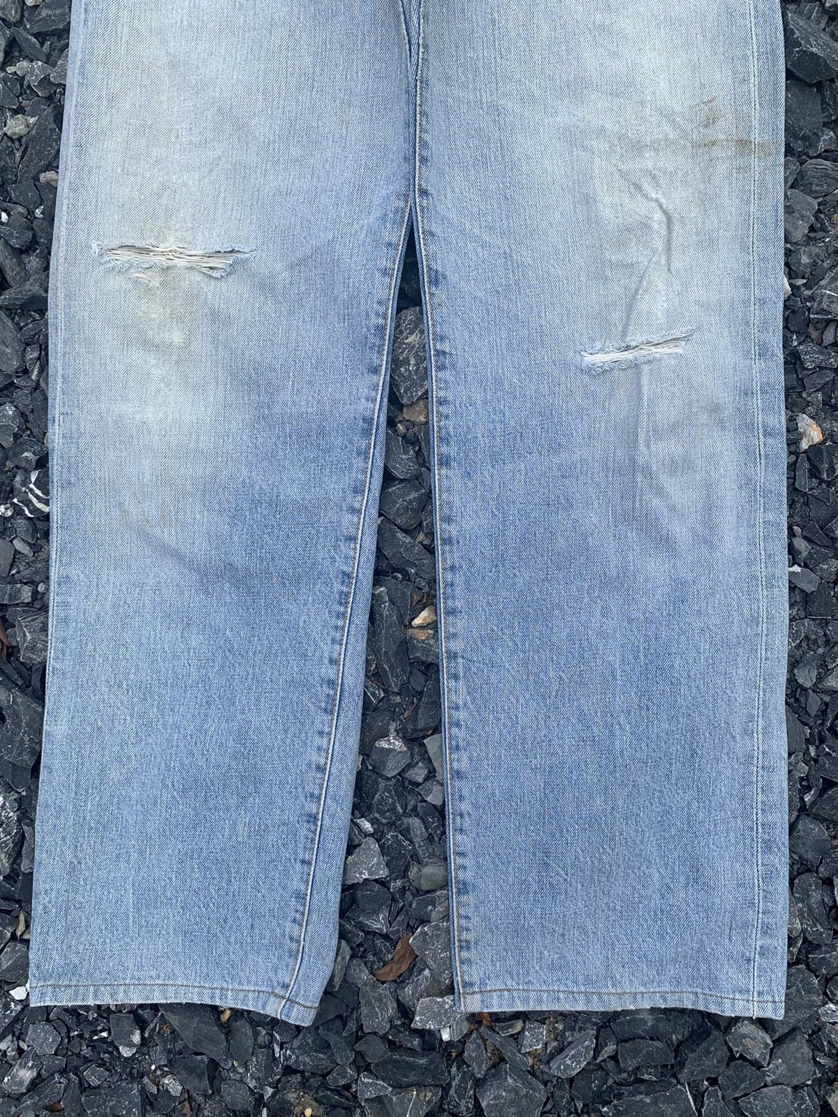 Edwin × Kapital × Vintage VINTAGE EDWIN 505X SELVEDGE BAGGY FADED DISTRESSED DENIM Size US 31 - 7 Thumbnail