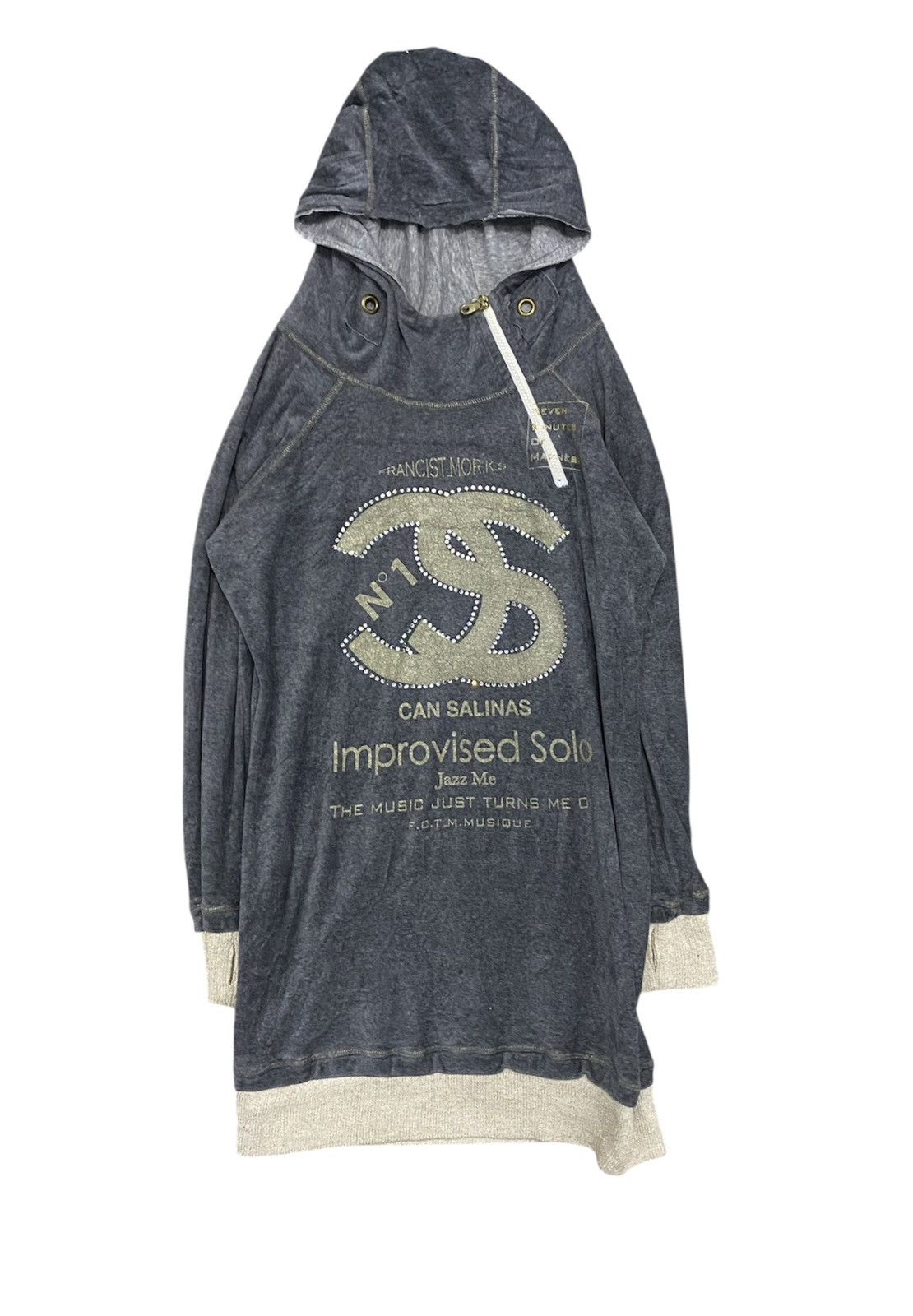 FranCisT MOR.K.S 2000s logo long hoodie Size US S / EU 44-46 / 1 - 1 Thumbnail