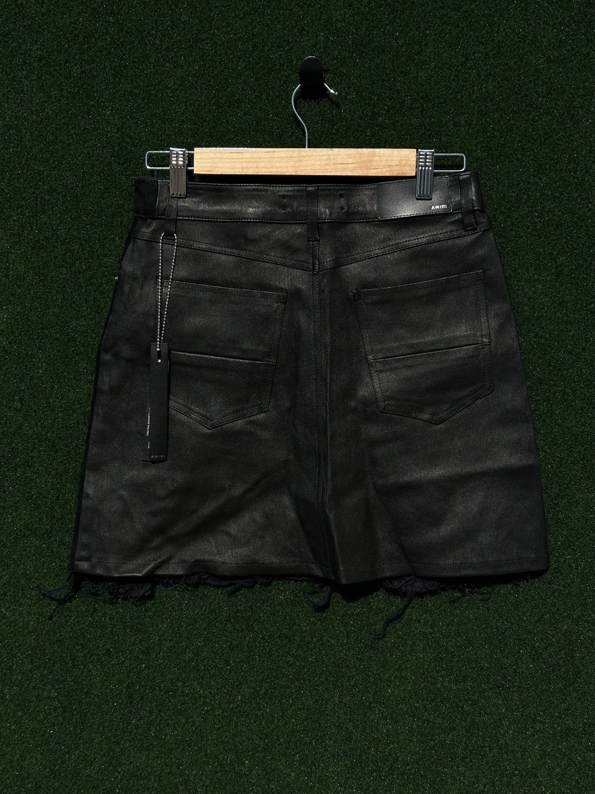 Amiri AMIRI Denim & Leather Mix Skirt Size 6 Size 28" / US 6 / IT 42 - 2 Thumbnail