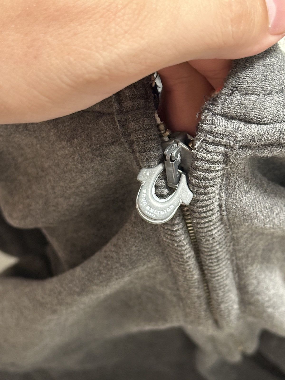 Other True Religion Men's Large Gray Jacket Zip Up Hoodie Size US L / EU 52-54 / 3 - 7 Thumbnail