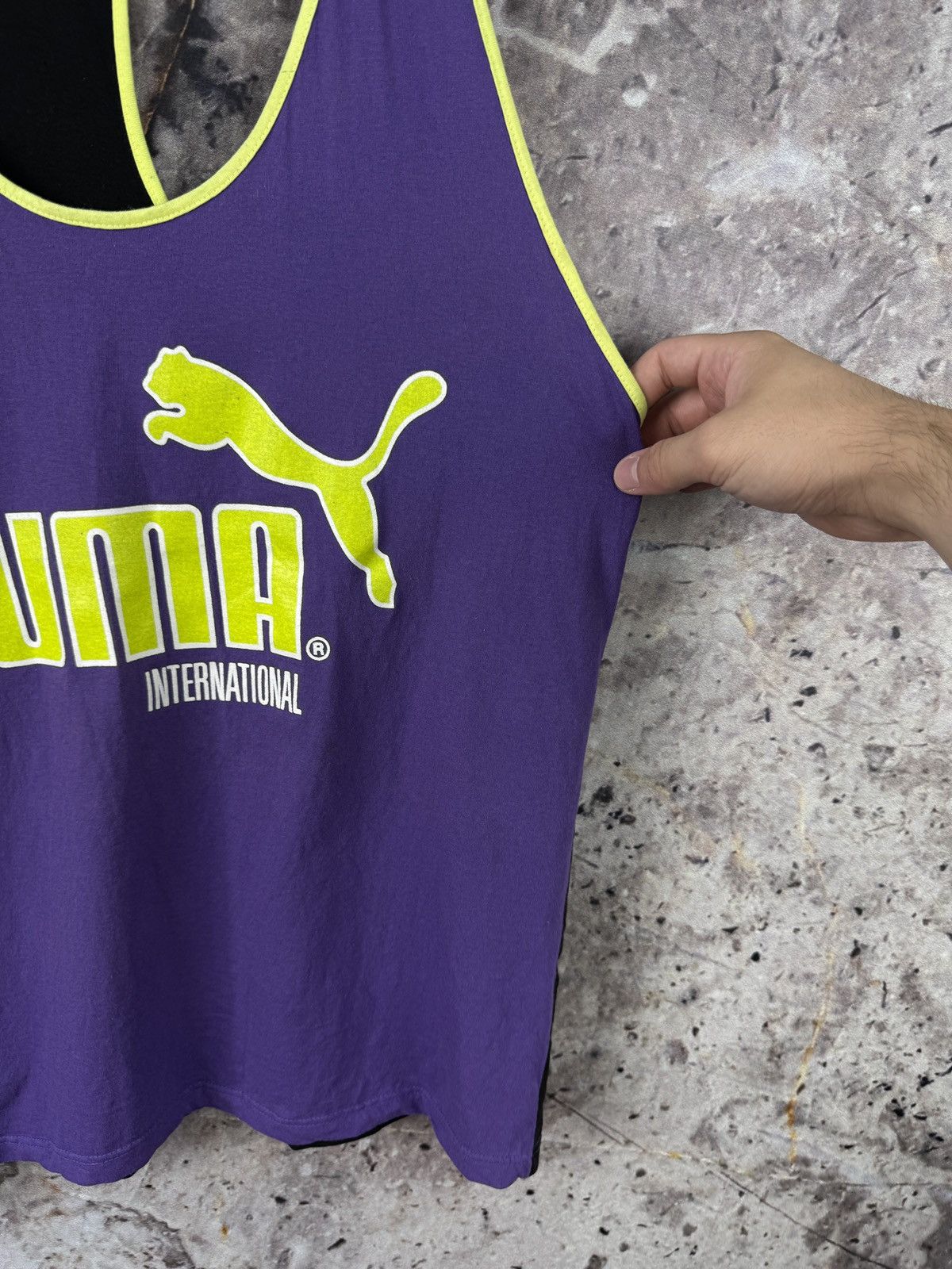 Puma Puma International Vintage Tank Top Purple Neon 90s Y2K Size US S / EU 44-46 / 1 - 6 Thumbnail