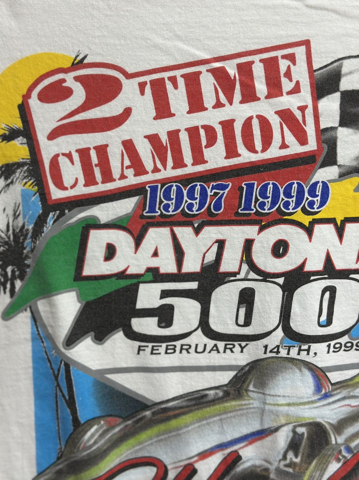 Chase Authentics Vintage 1999 Daytona 500 Faded Tee Size US XXL / EU 58 / 5 - 7 Thumbnail