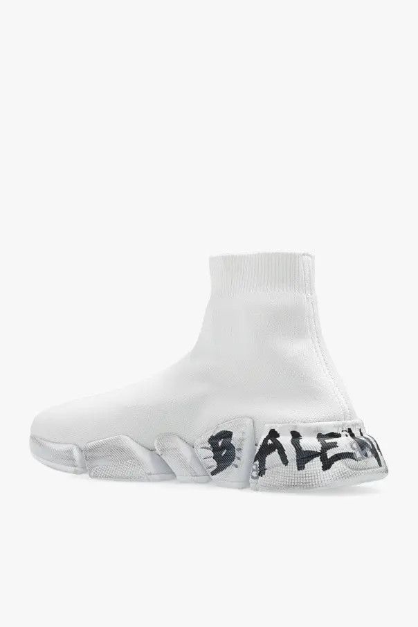 Balenciaga o1w1db10625 Speed 2.0 Recycled Knit Sneakers in Light Grey Size US 4 / IT 34 - 5 Thumbnail
