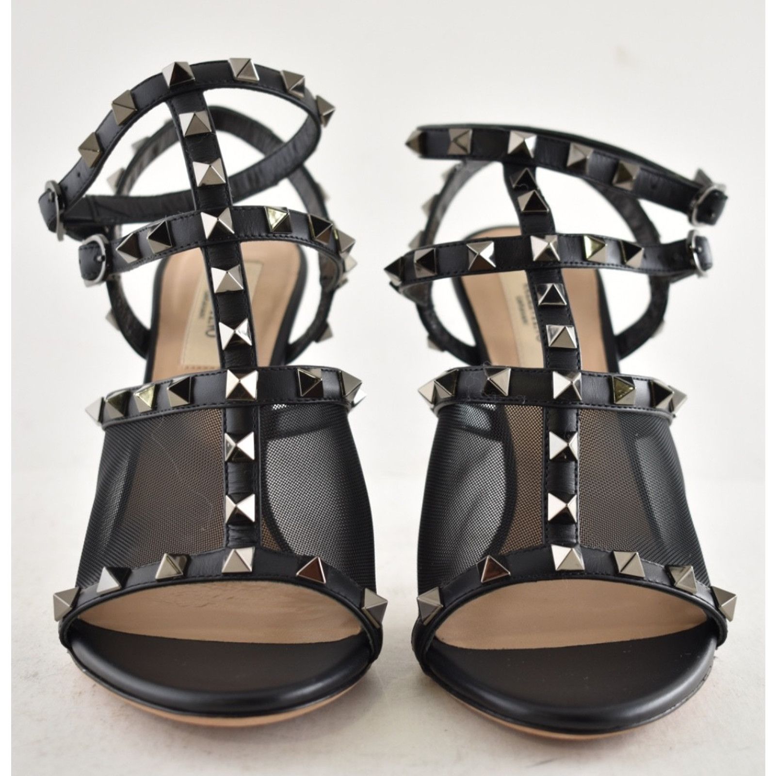 Valentino Valentino Rockstud 105 Black Mesh Stud Cage Ankle Size US 6 / IT 36 - 5 Thumbnail