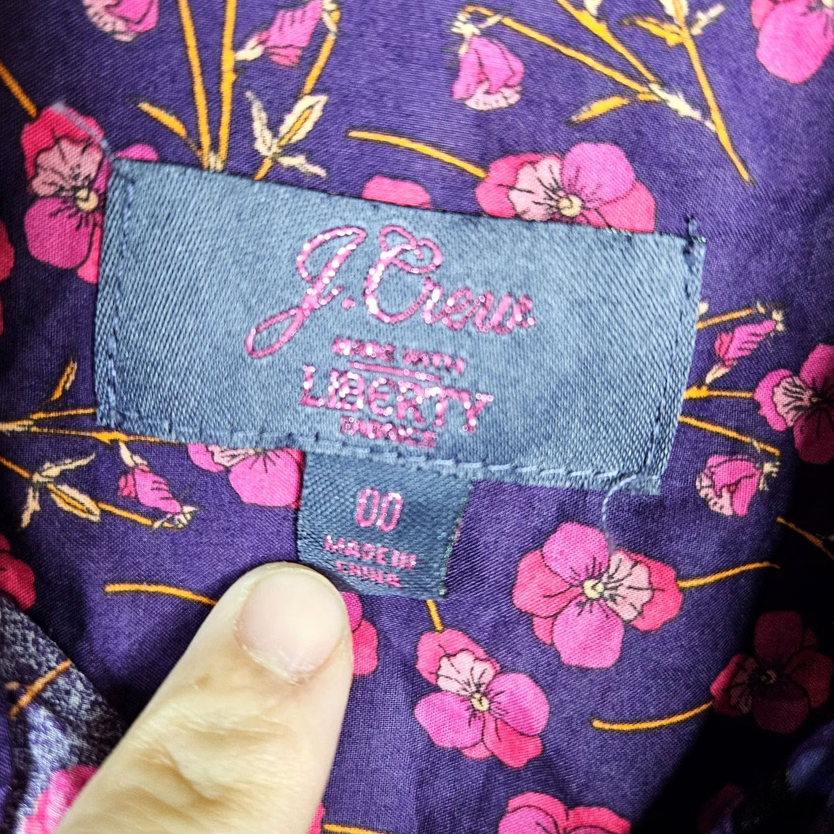 J.Crew VINTAGE J.CREW Button-Up Shirt Purple Slim 00 Womens Cotton Blend Slimming Long Sleeve Cardigan? Size XXS / US 00 / IT 34 - 3 Thumbnail