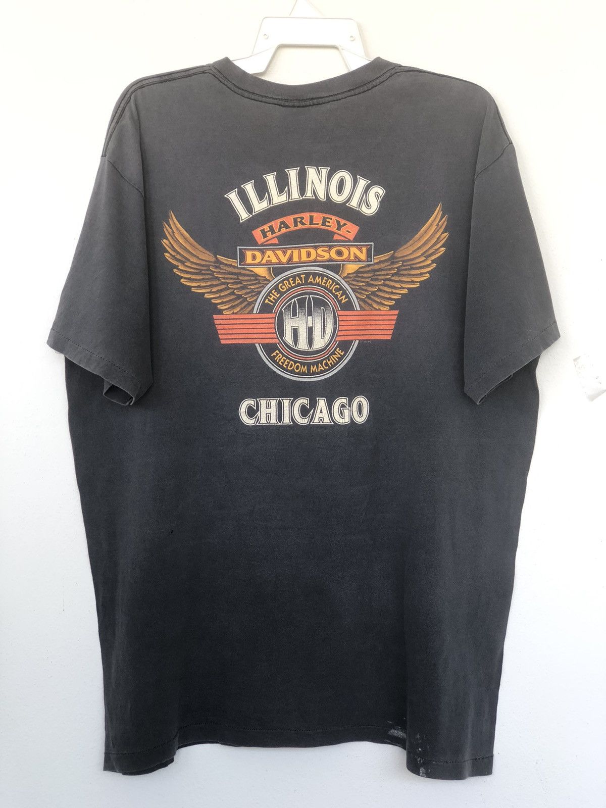 Harley Davidson Vintage 90s Harley Davidson Sun FADED Tee Size US XL / EU 56 / 4 - 3 Thumbnail