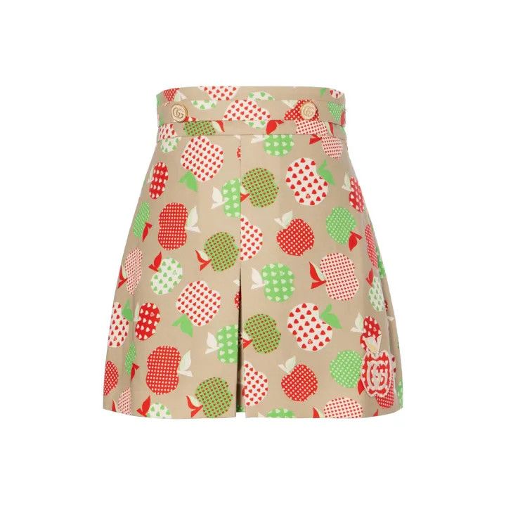Gucci Gucci Apple Pattern Short Casual Skirt Size 38" / US 16 / IT 52 - 1 Thumbnail