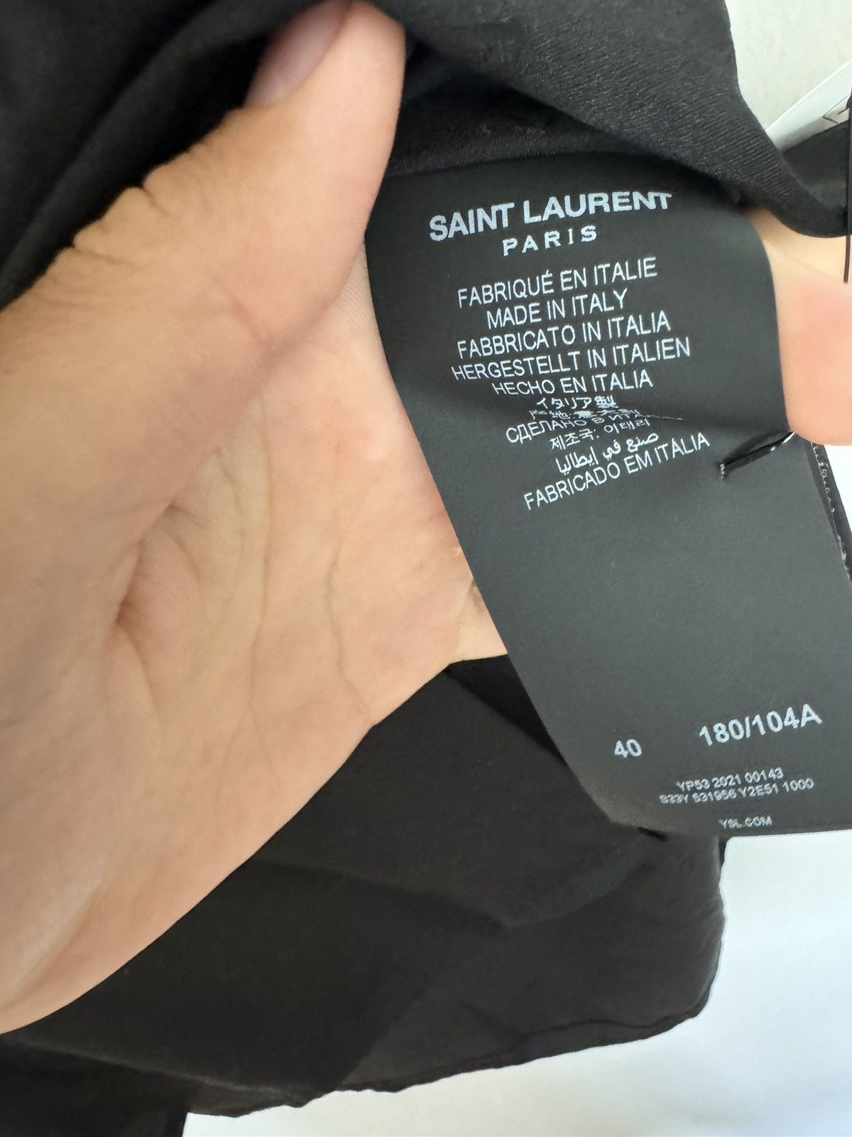Saint Laurent Paris Silk Logo Jacquard shirt Sold out Size US M / EU 48-50 / 2 - 5 Thumbnail