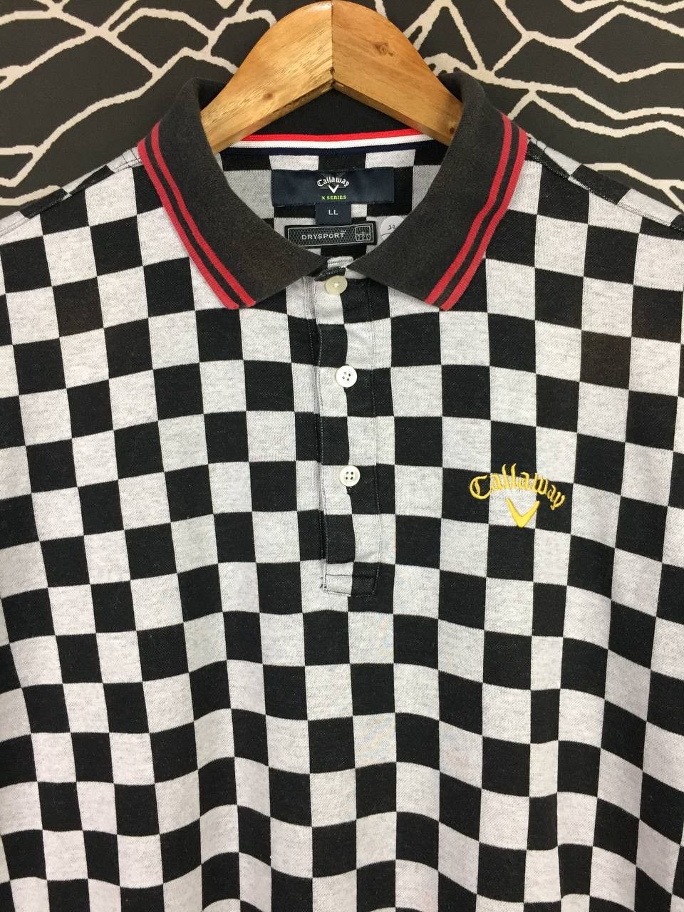 Callaway Vtg Callaway Golf X-Series DRYSport Checkered Polo Shirt Size US L / EU 52-54 / 3 - 3 Thumbnail