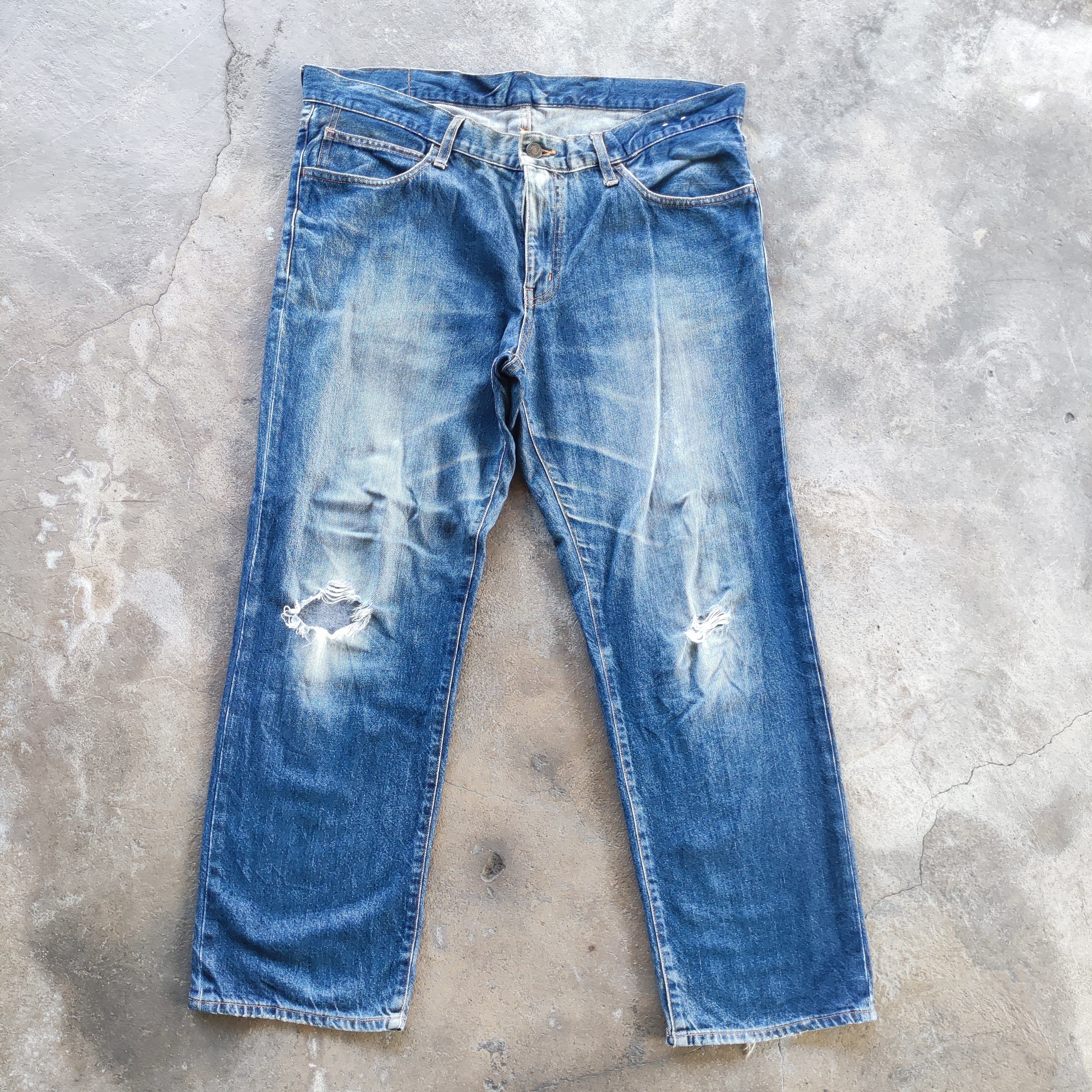 Vintage Japanese Brand Buggy Jeans Distressed Faded Jeans