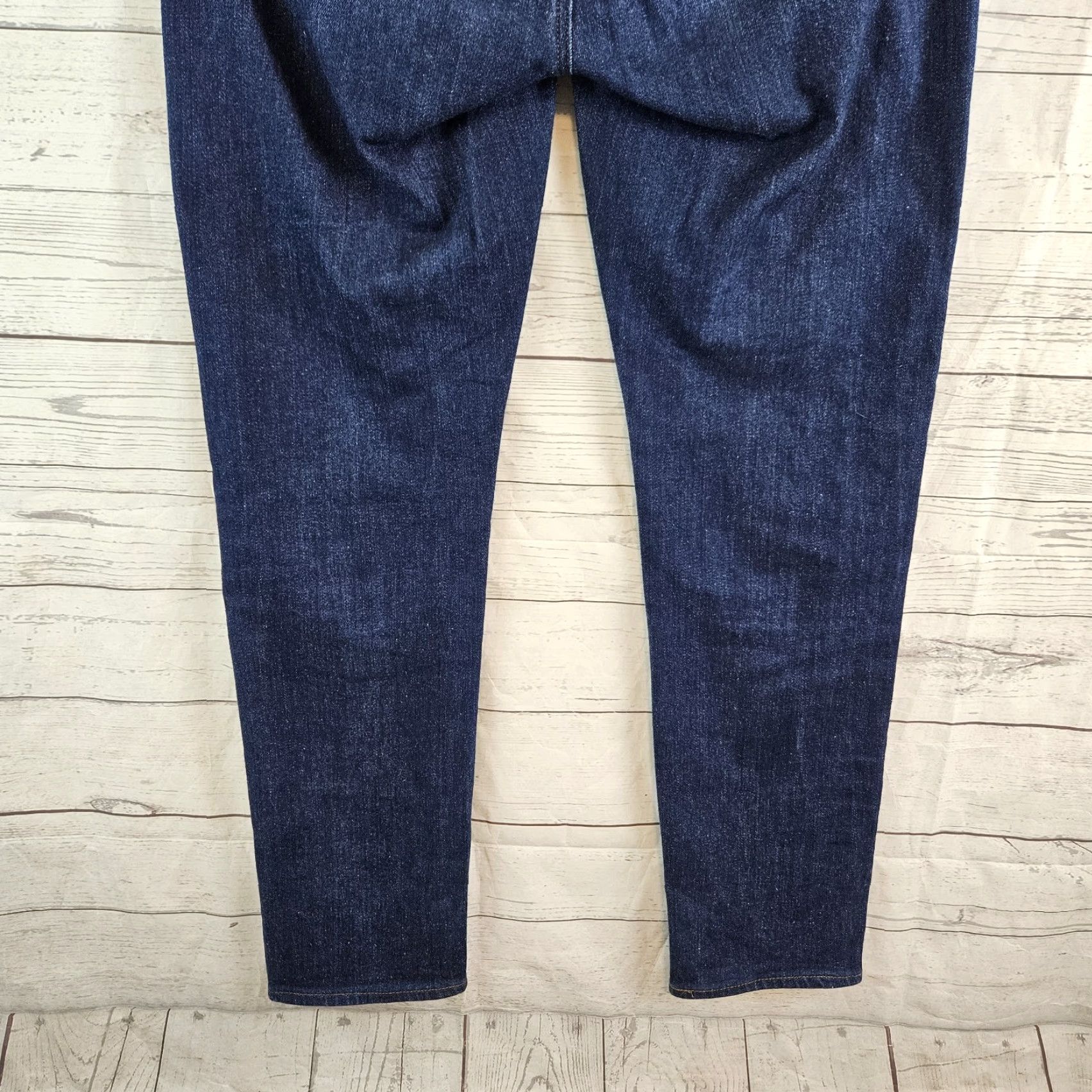 Loft LOFT Womens Jeans Girlfriend Size 4 Blue Dark Wash Mid Rise Denim Cotton Blend Slim" Size 27" / US 4 / IT 40 - 5 Thumbnail