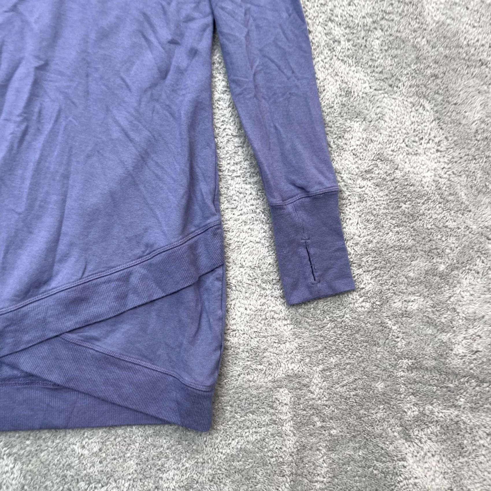Athleta Athleta Dress Womens M Purple Criss Cross Sweatshirt Semi Fitted Stretch Polo Neck Crew Neck Lined Fleece Short Dress Size M / US 6-8 / IT 42-44 - 7 Thumbnail
